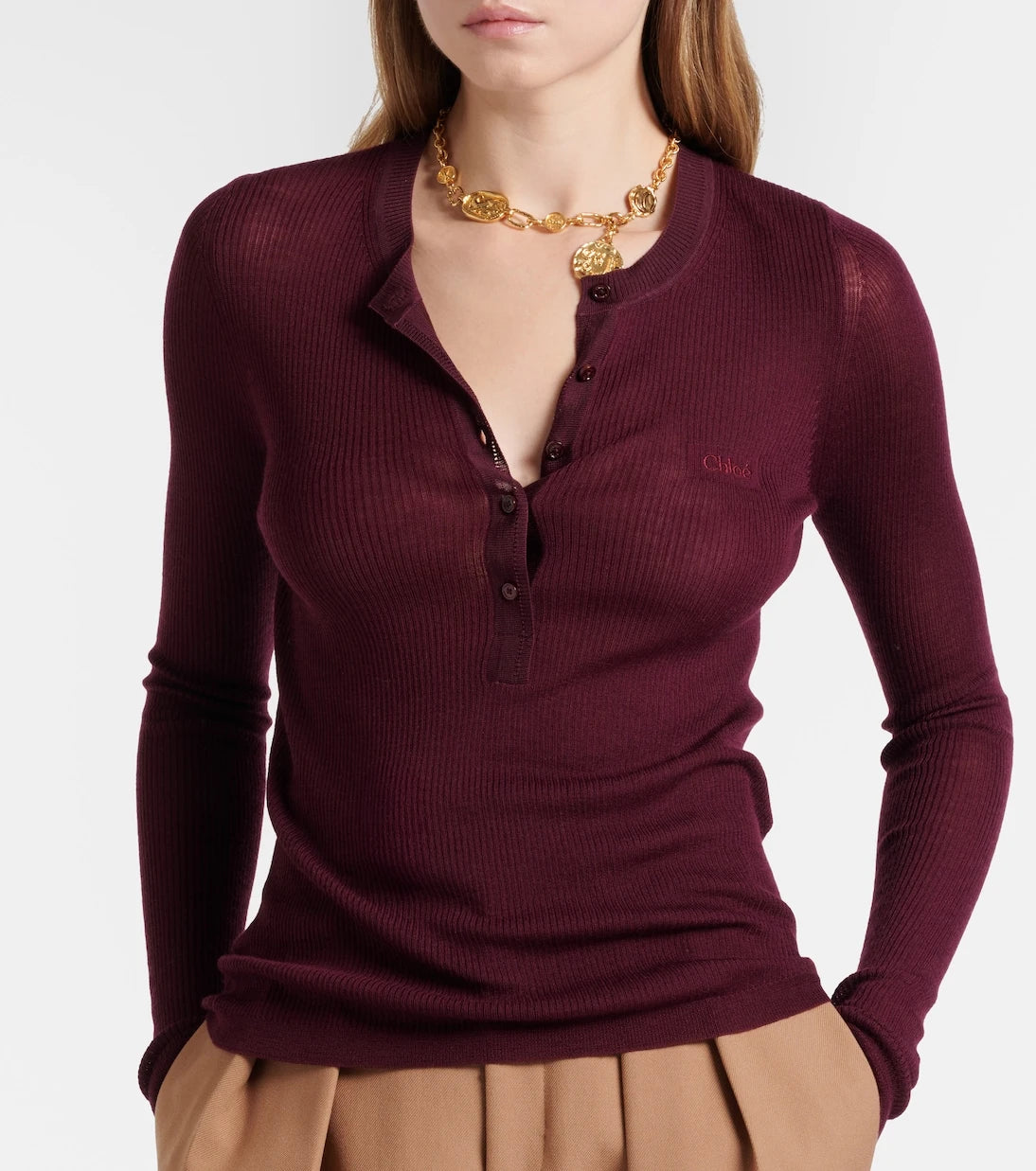Chloé - Wool Henley shirt