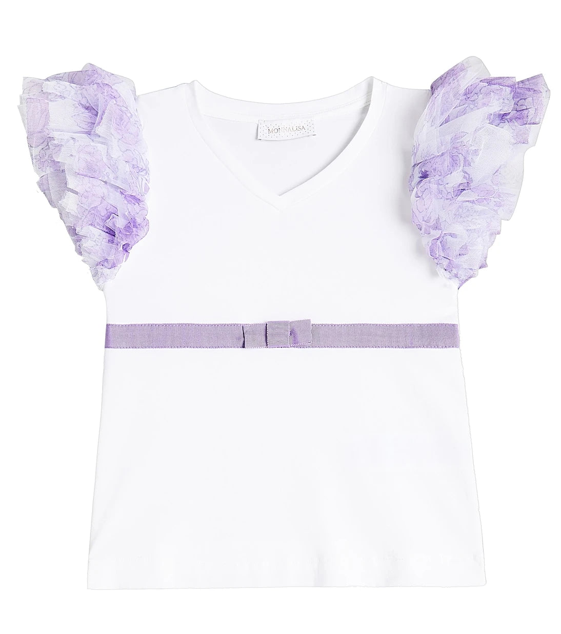 Monnalisa - Ruffled cotton-blend top