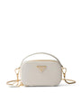 Prada White Saffiano Leather Mini Pouch