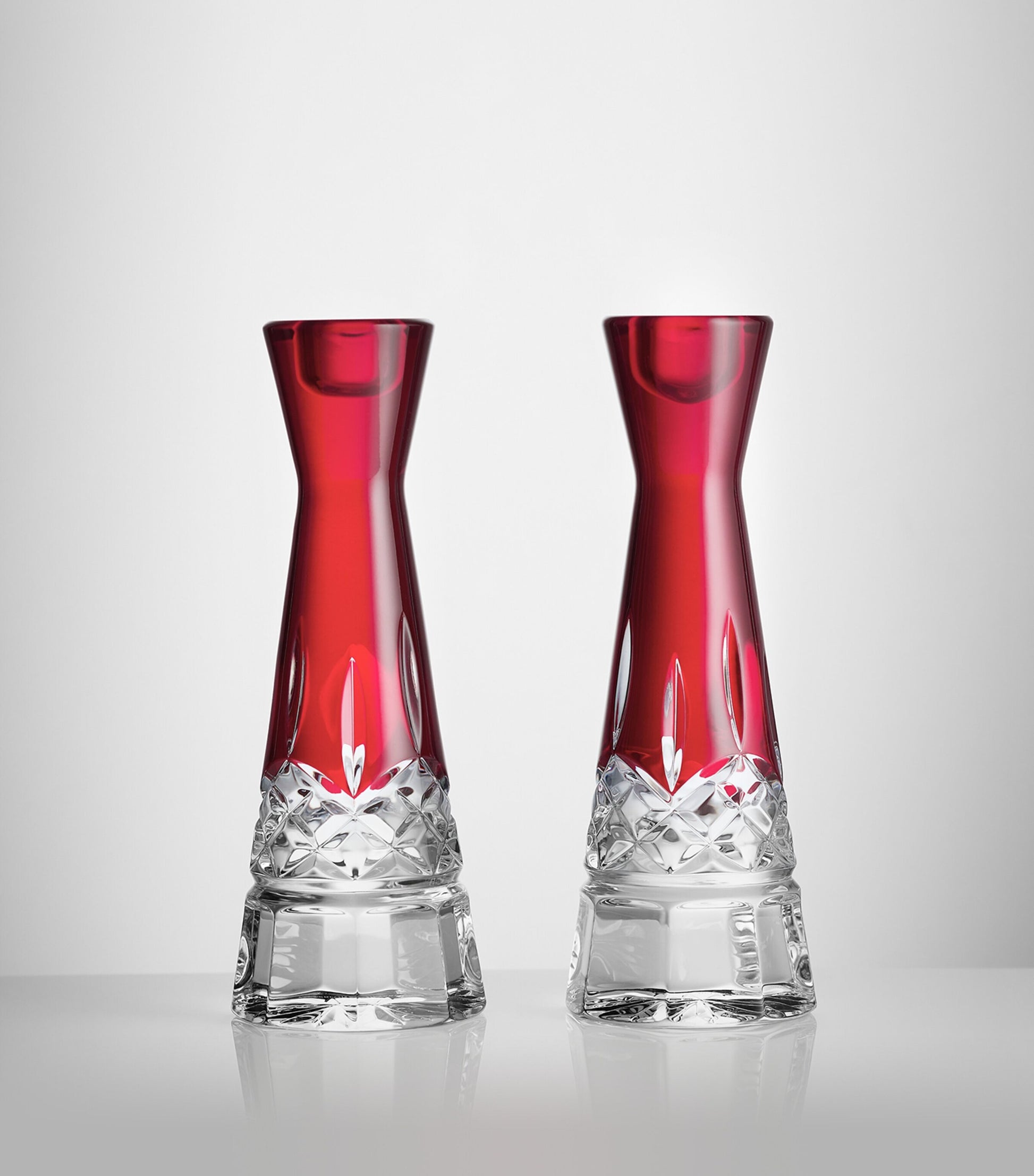 Crystal Lismore Candlesticks (Set of 2)