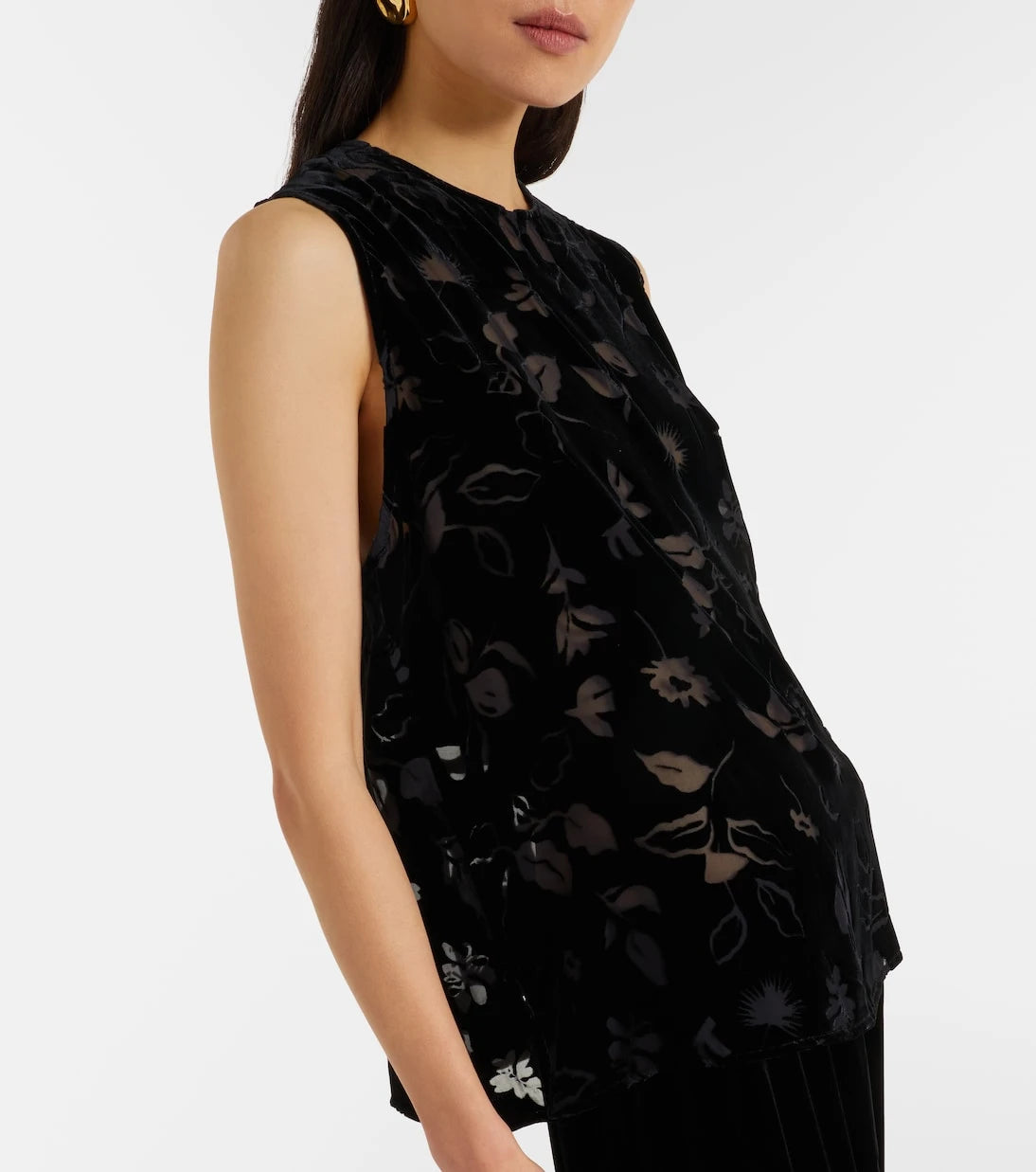 Asceno - Trento devoré velvet top