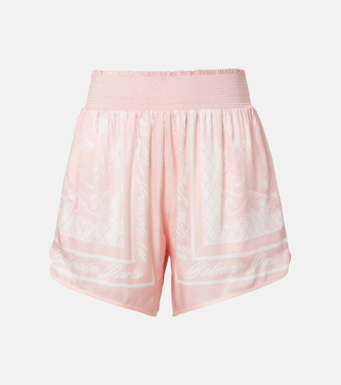 Balmain - Printed satin shorts