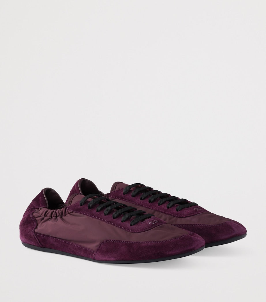 Prada Re-Nylon and Suede Collapse Sneakers