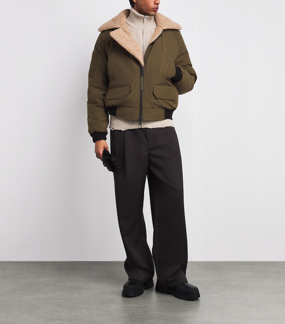 Green Down Chilliwack Aviator Bomber Jacket