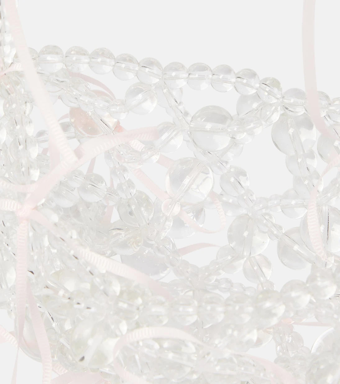 Susan Fang - Bow-detailed beaded shoulder bag