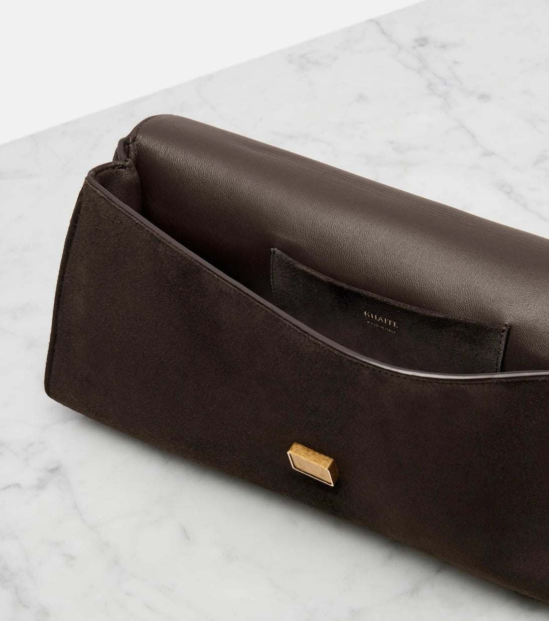 Khaite - Audrey suede clutch