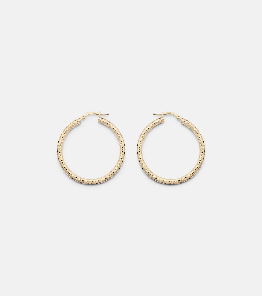 Stone and Strand - Bold Sparkle Medium 14kt gold hoop earrings