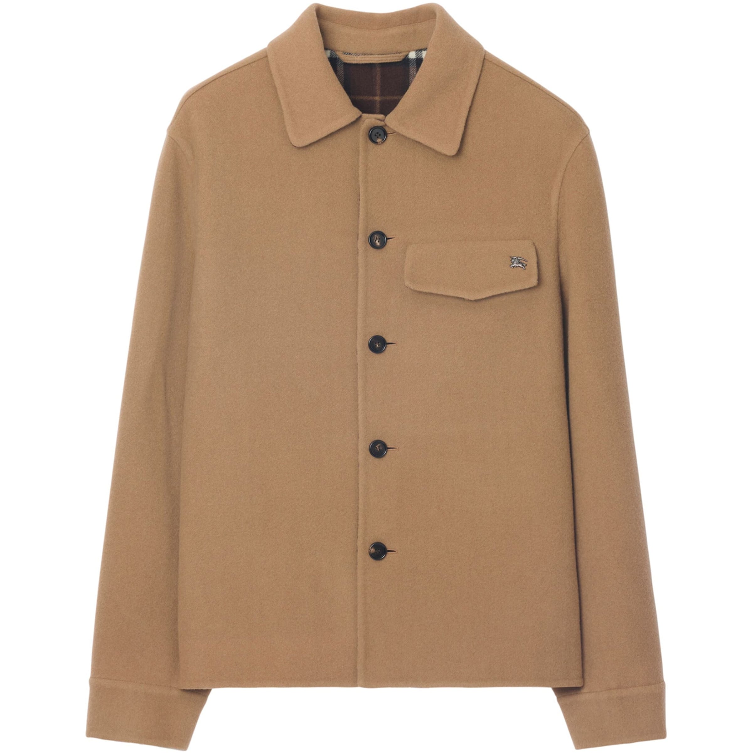 Beige Wool Overshirt