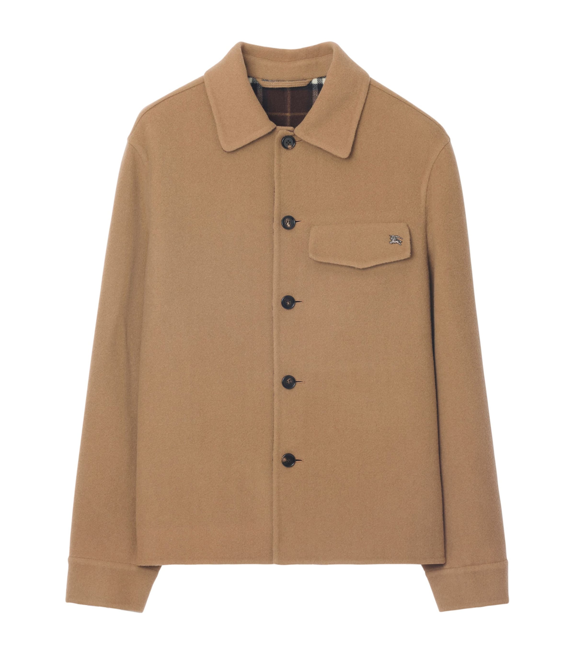 Beige Wool Overshirt