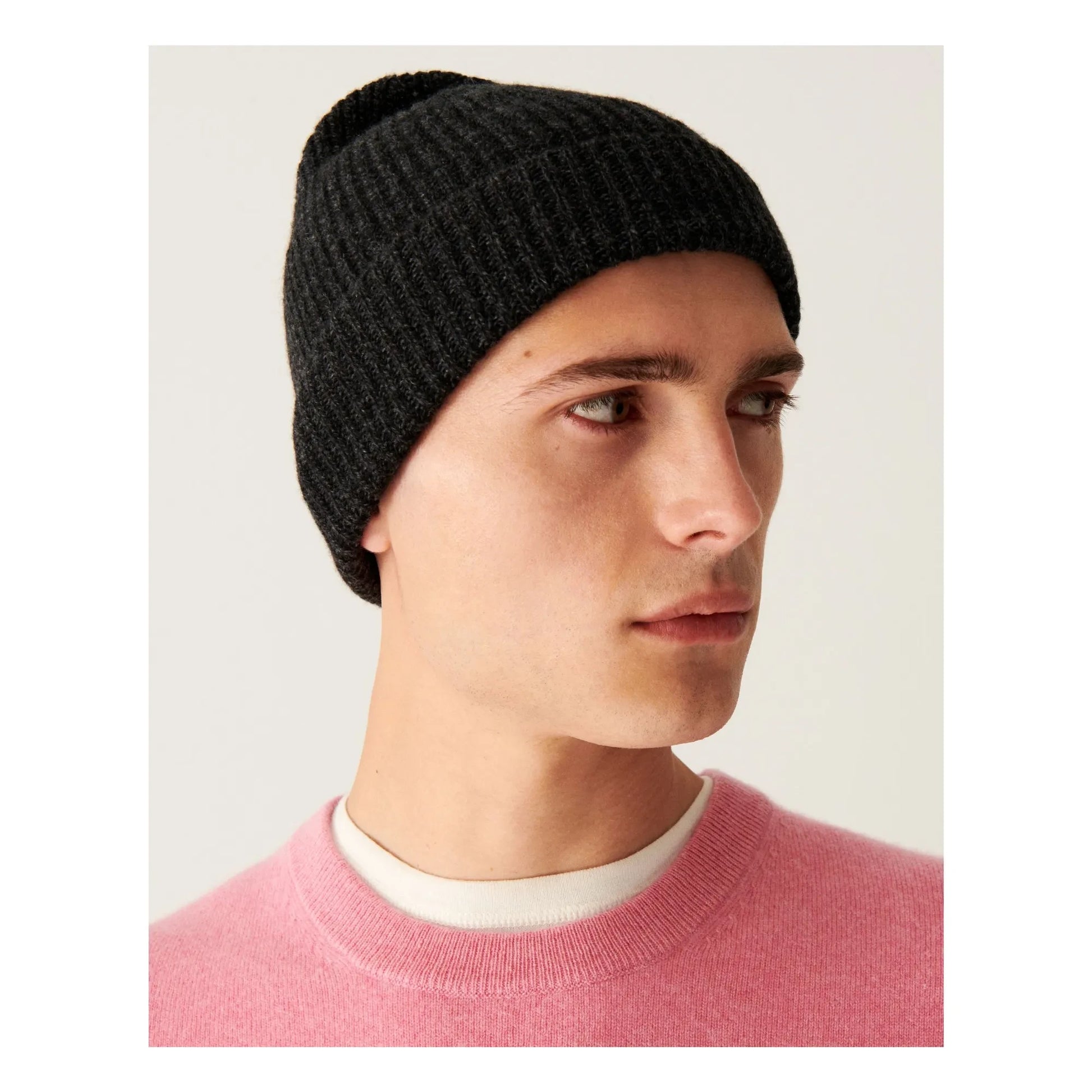Bompard - Cashmere ribbed hat | Black