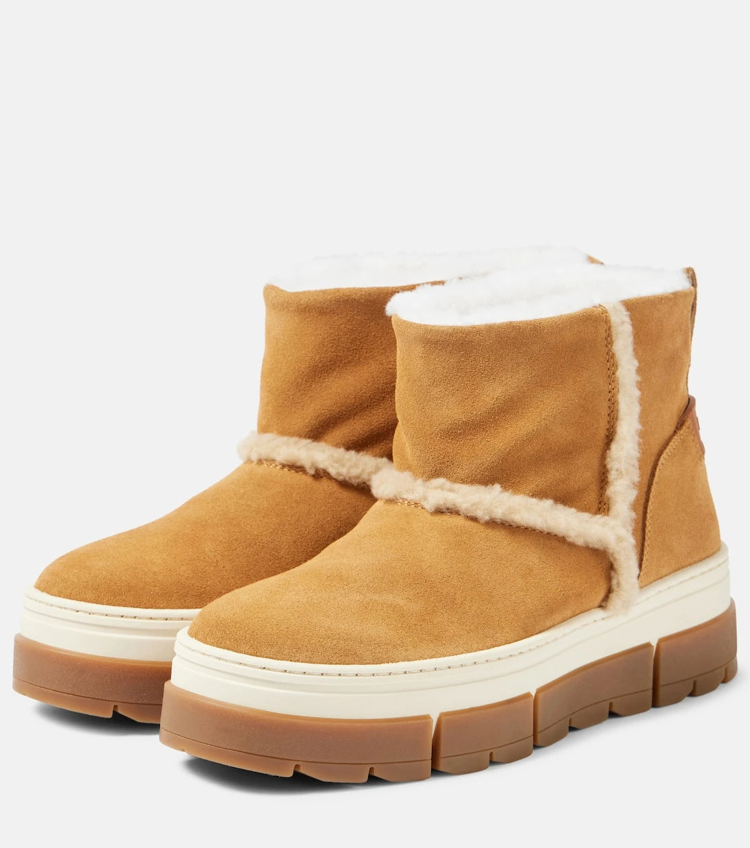 Bogner - Shearling-lined suede ankle boots