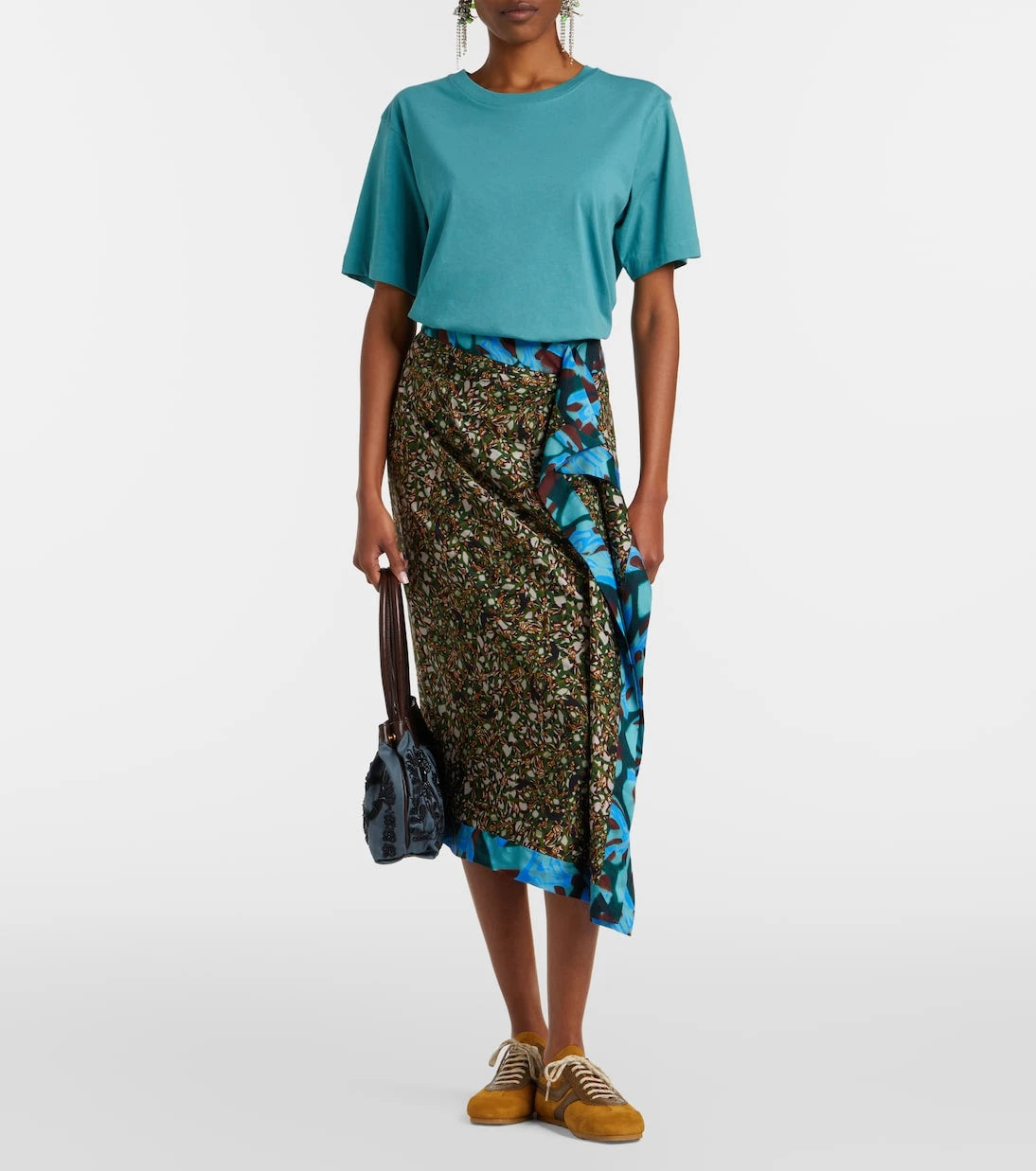 Dries Van Noten - Sole printed midi skirt