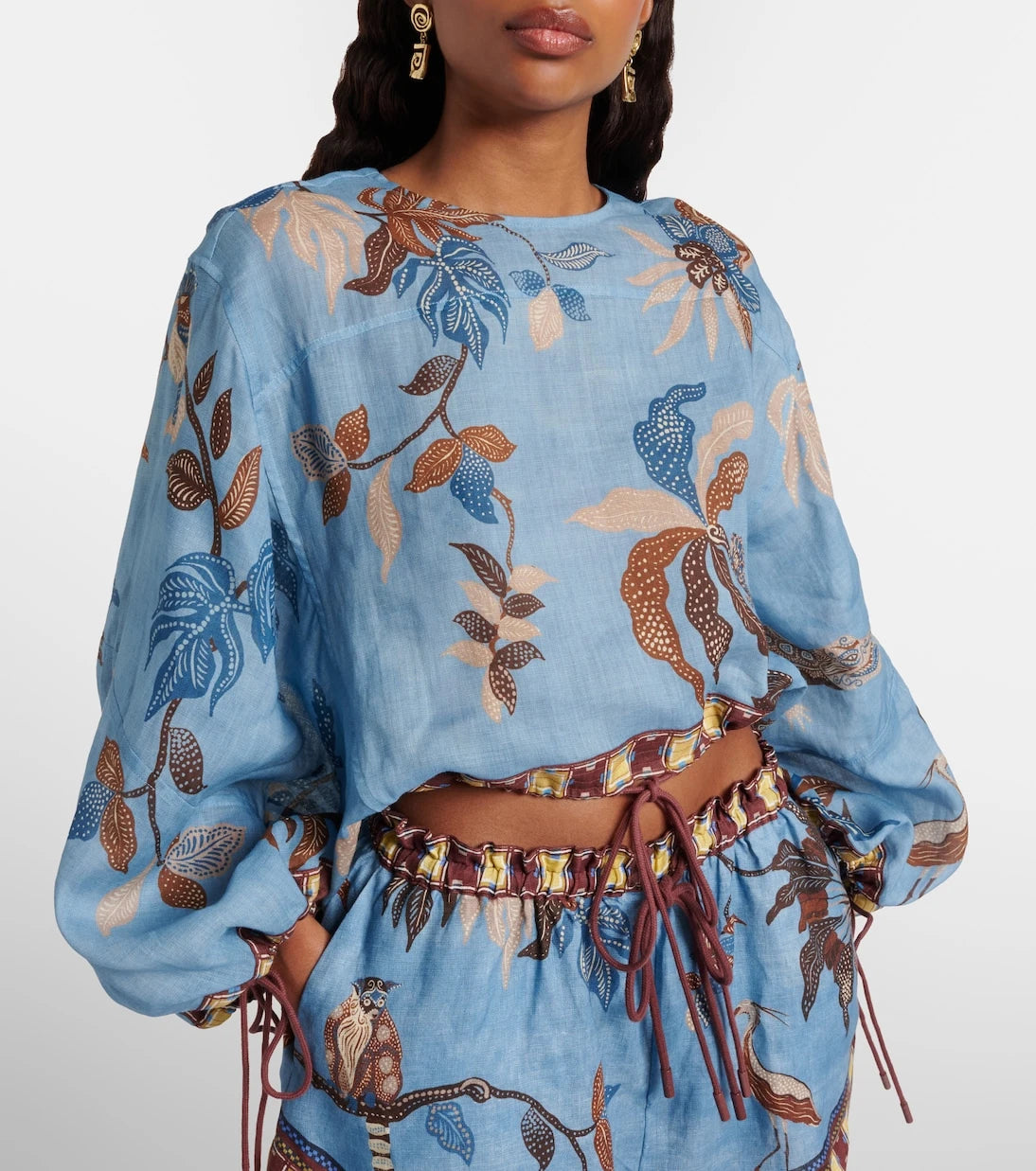 Alémais - Georgie cropped printed top