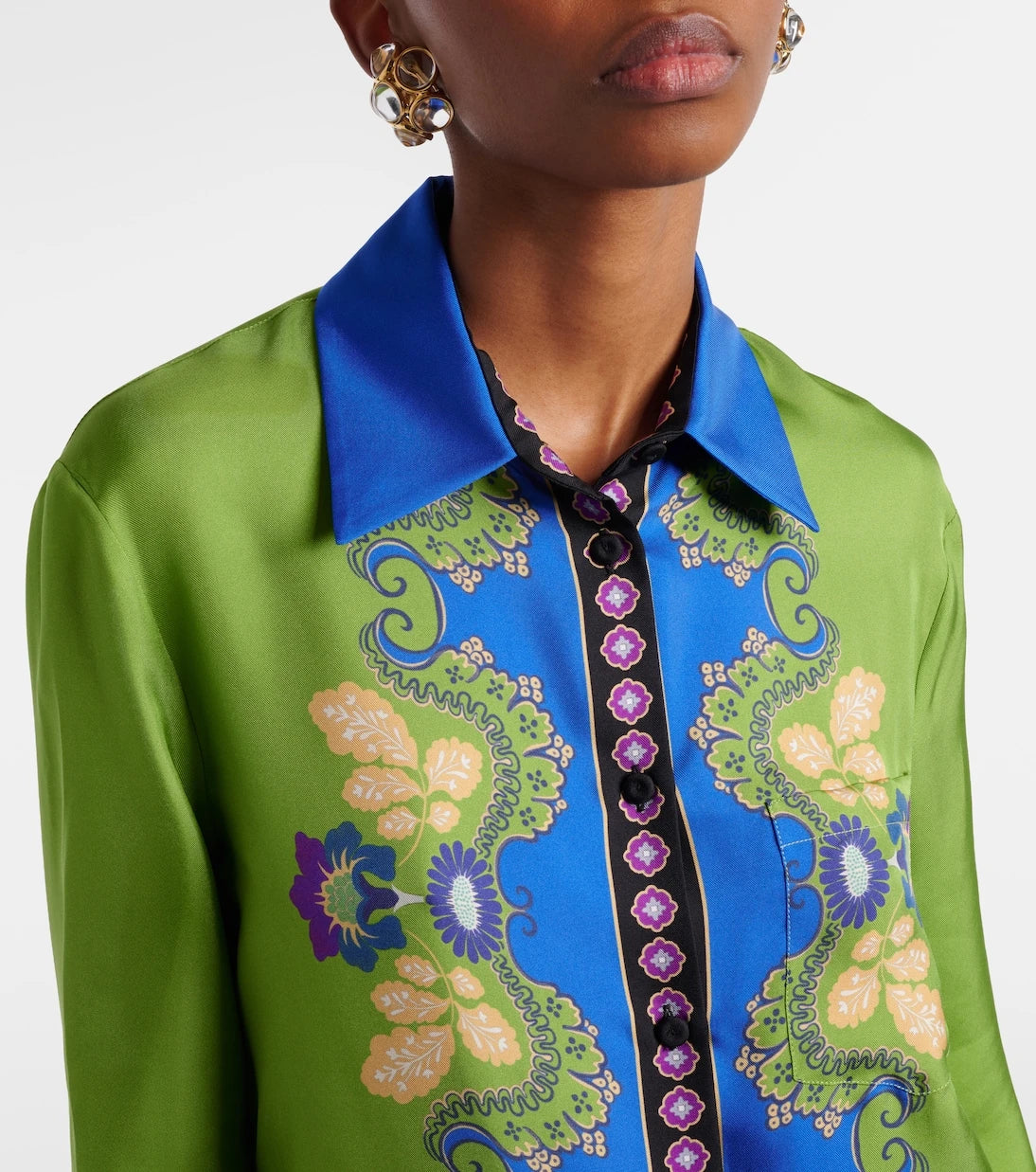 La DoubleJ - Boy printed silk shirt