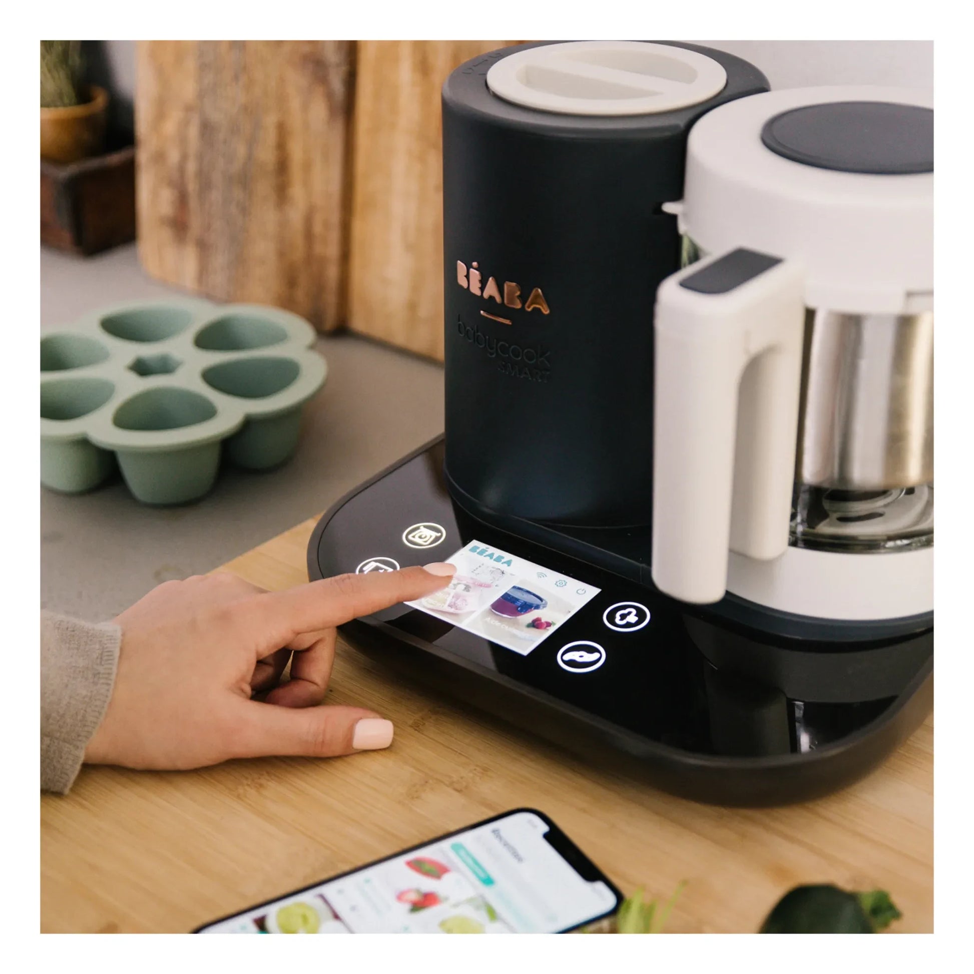 Béaba - BabyCook Smart Food Processor | Charcoal grey
