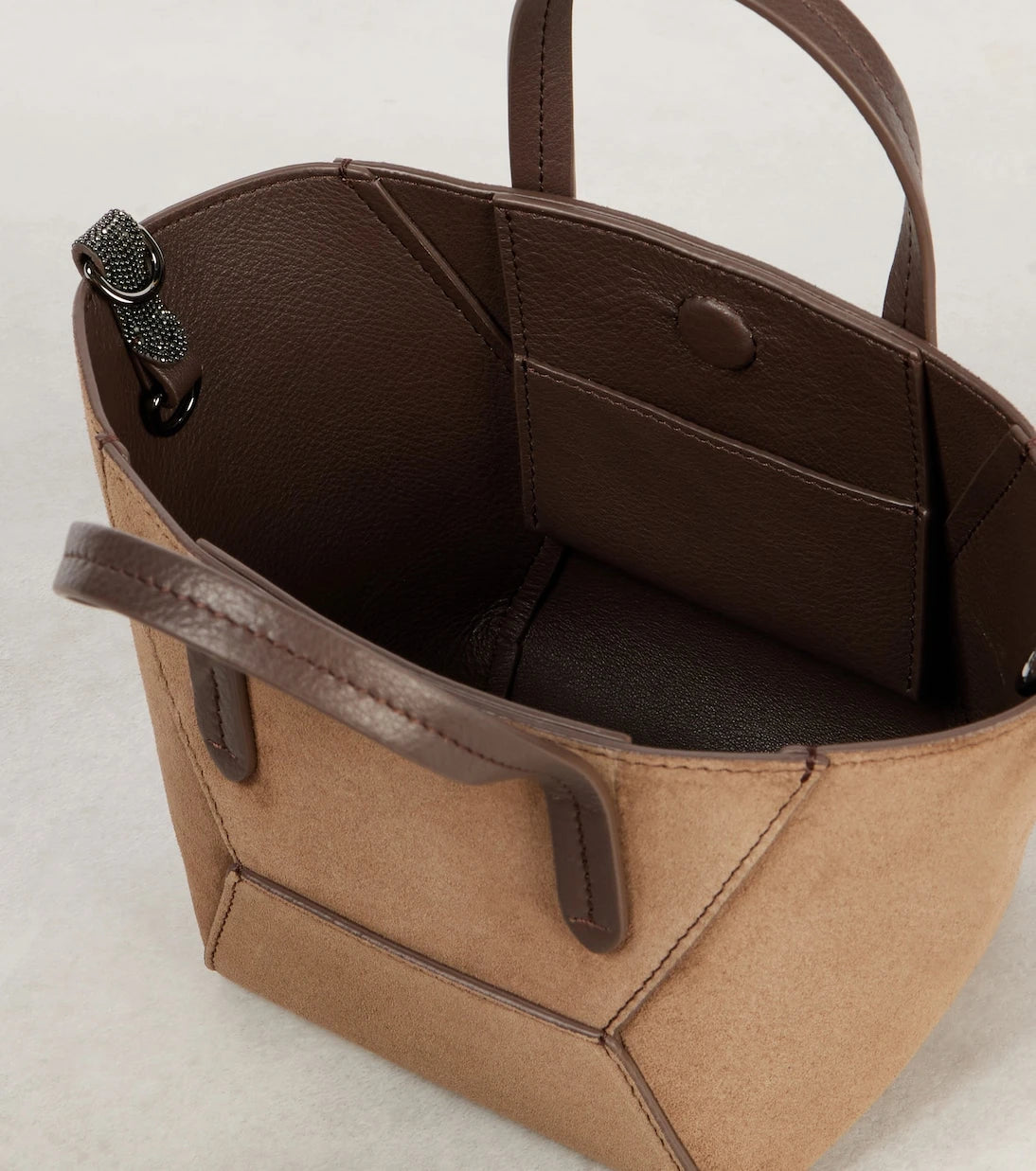 Brunello Cucinelli - BC Duo Mini Monili suede tote bag