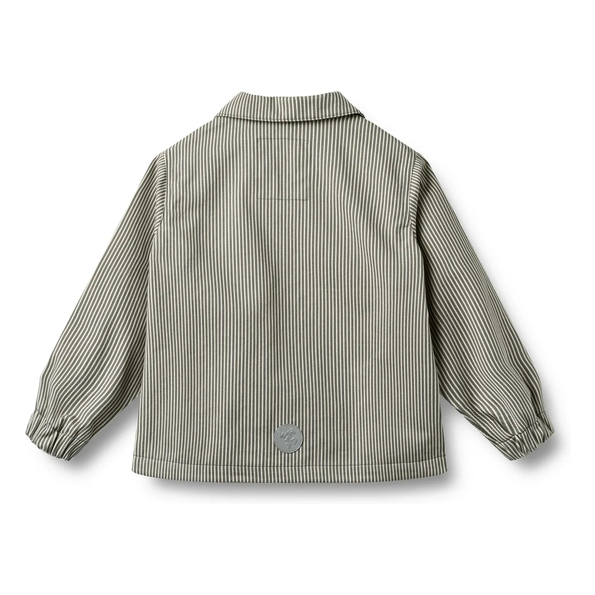 Wheat - Bofo Striped Organic Cotton Jacket | Grey
