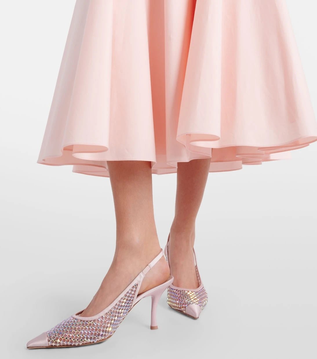Malone Souliers - Vesper 70 embellished slingback pumps