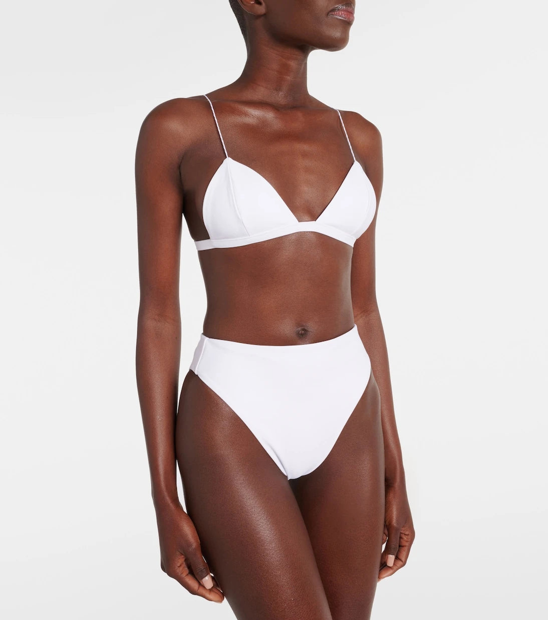 Jade Swim - سراويل سباحة سفلية بيكيني إنكلاين بخصر عالٍ