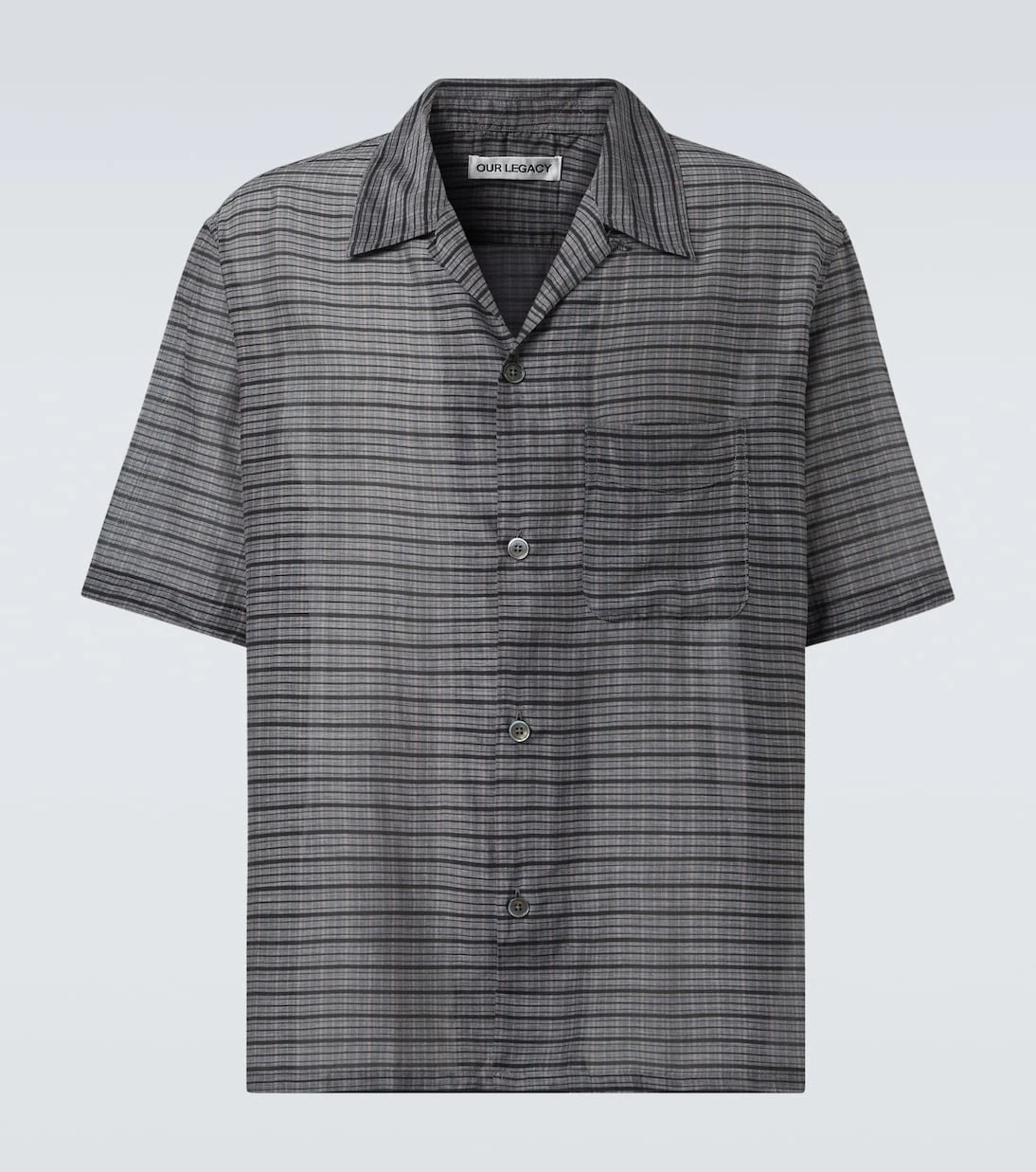 Our Legacy - Heusen checked cotton and silk bowling shirt