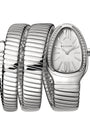 Bvlgari Stainless Steel and Diamond Serpenti Tubogas Watch 35mm