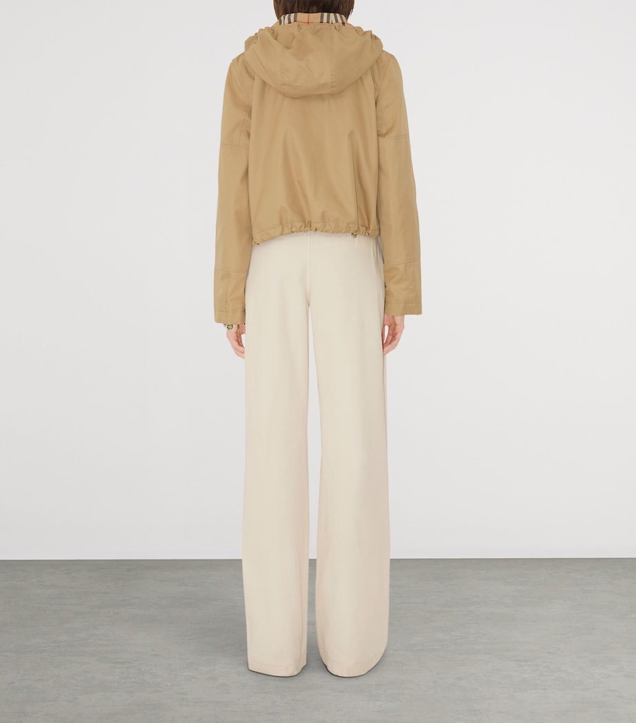 Burberry Beige Gabardine Cropped Parka