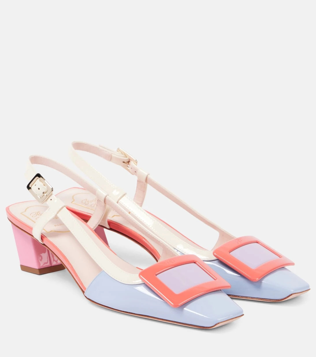 Roger Vivier - Belle Vivier patent leather slingback pumps