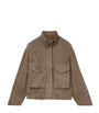 Suede Clay Bomber Jacket WALNUT BROWN