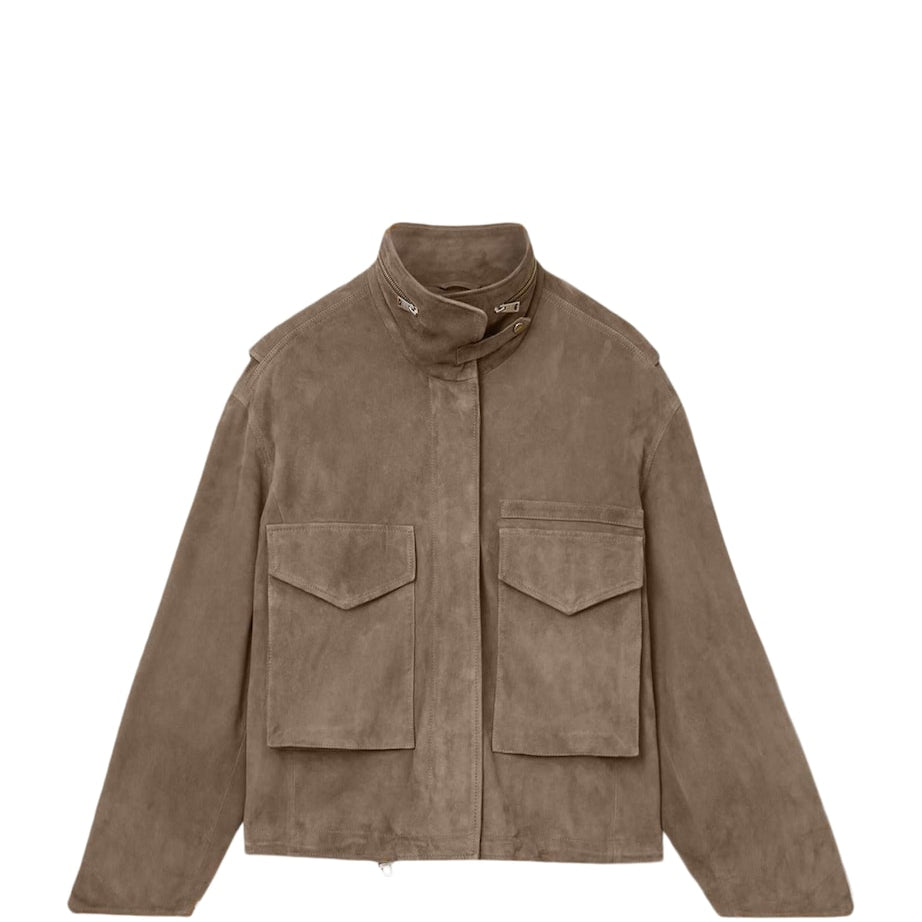 Suede Clay Bomber Jacket WALNUT BROWN