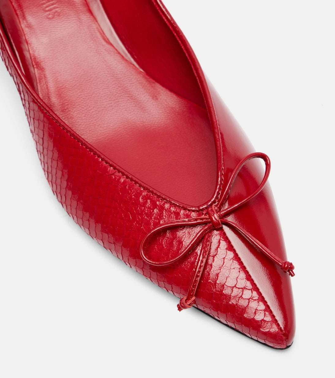 Jacquemus - Tourni snake-effect leather pumps
