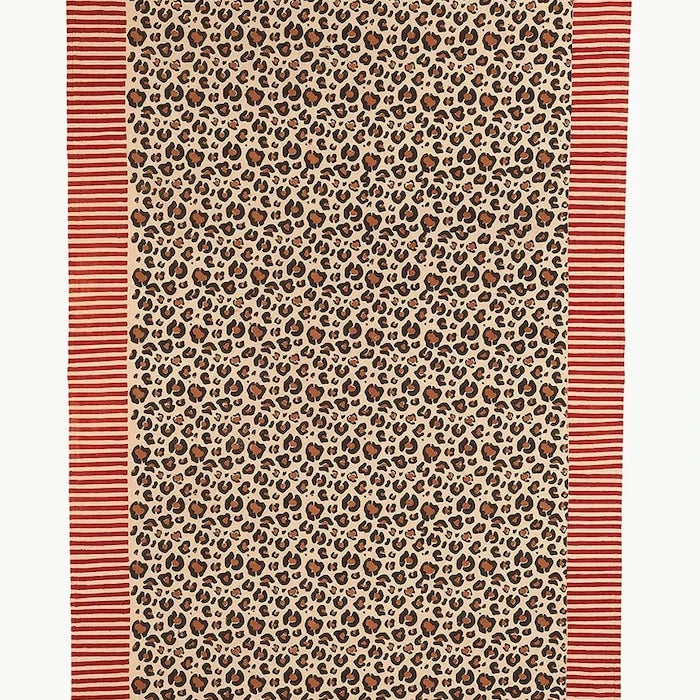 Памучно покривало Doing Goods Leopard Single 220 x 140 cm