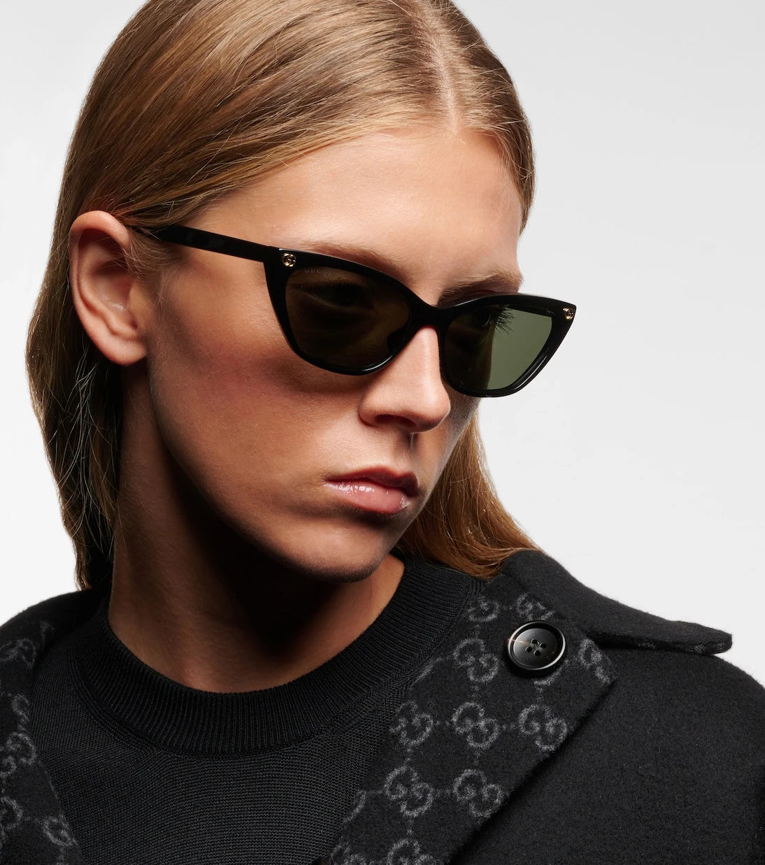 Gucci - نظارة شمسية عين القط بشعار GG المزدوج