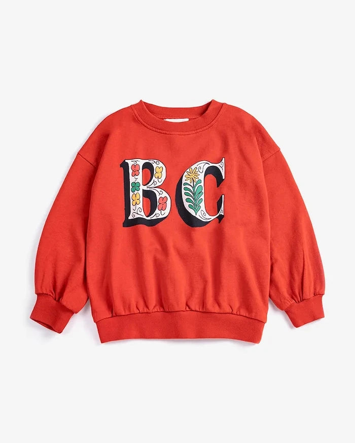 Bobo Choses Spring Letters Çocuk Pamuklu Sweatshirt