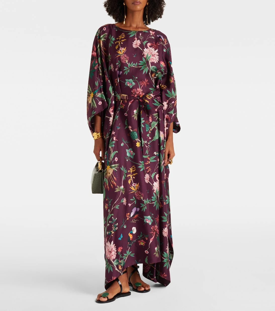 La DoubleJ - Square floral silk kaftan