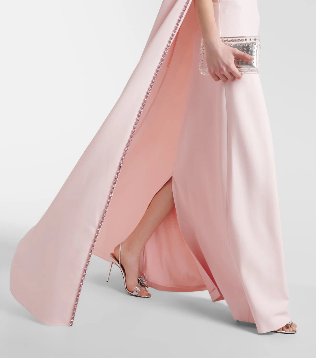 Safiyaa - Mattia caped embellished crêpe gown