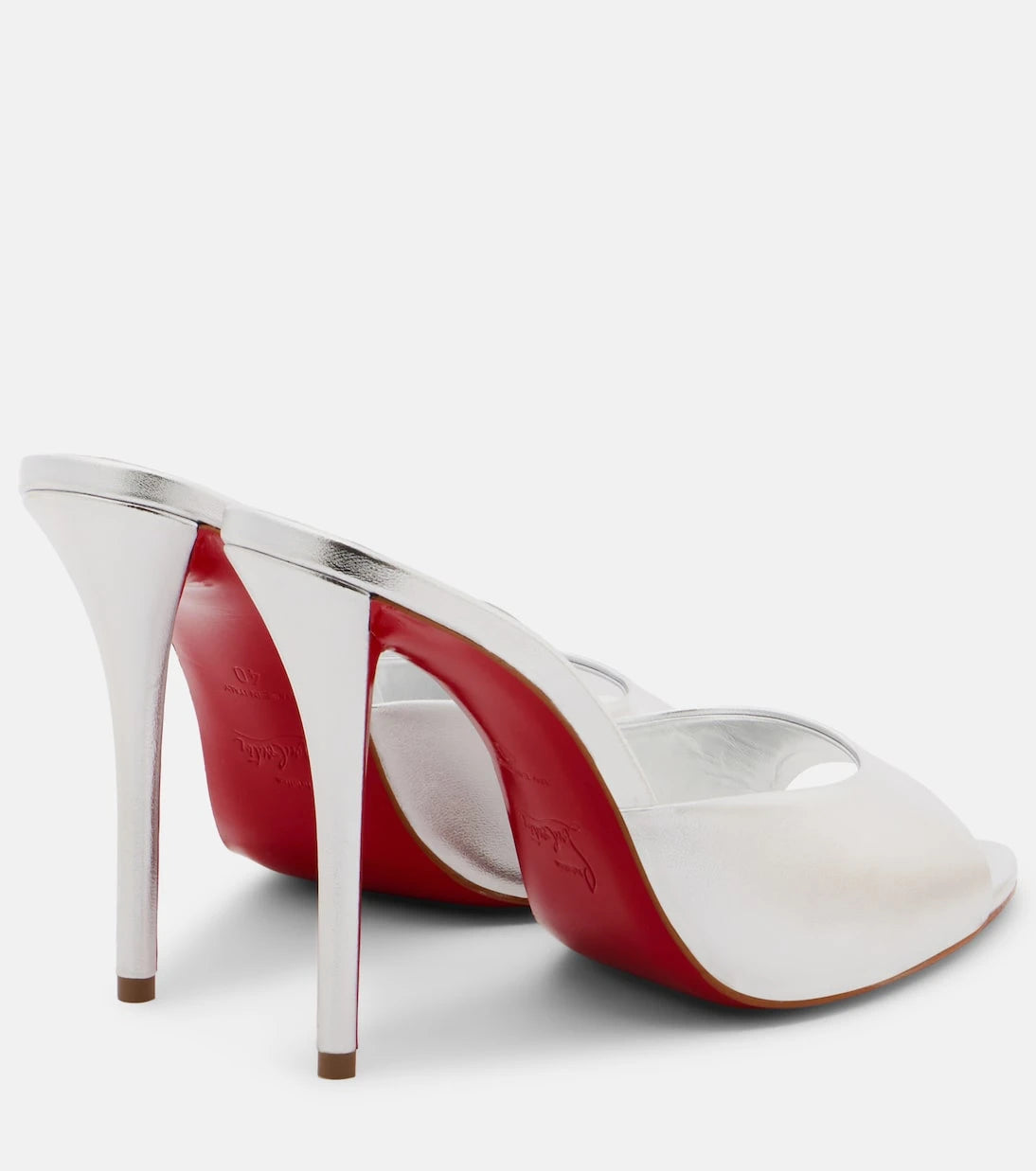 Christian Louboutin - Miss Z 100 metallic leather mules