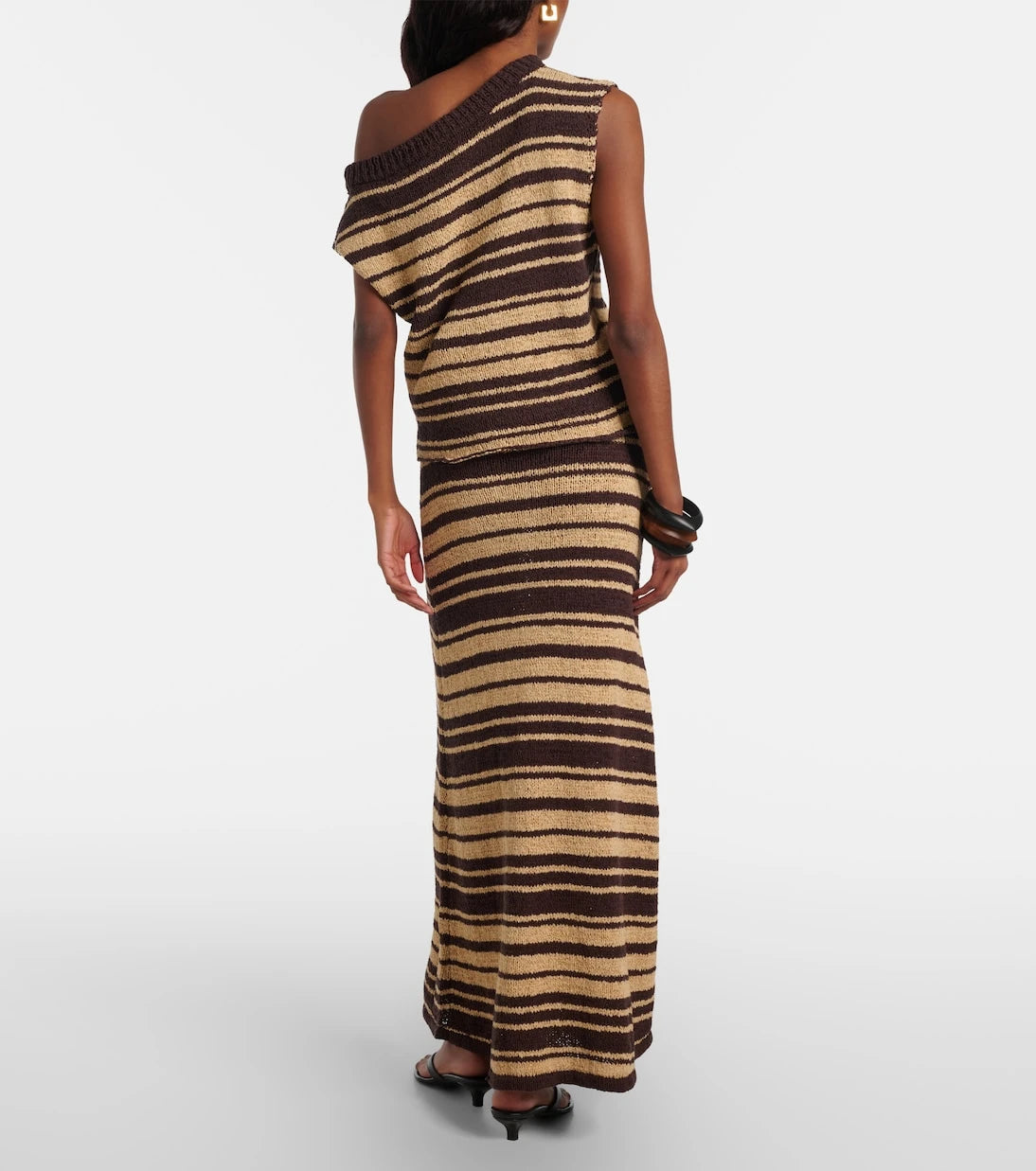 Faithfull - Micah striped cotton-blend maxi skirt