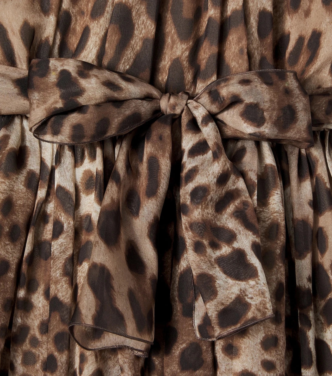 Dolce&Gabbana Kids - Leopard-print silk chiffon dress