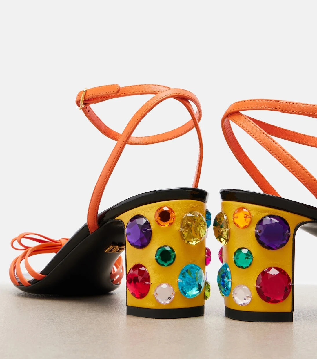 Dolce&Gabbana - Keira embellished leather sandals