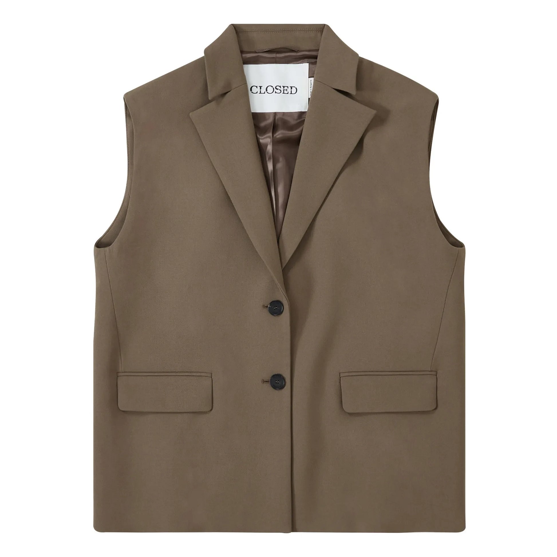 Closed - Sleeveless blazer | Khaki