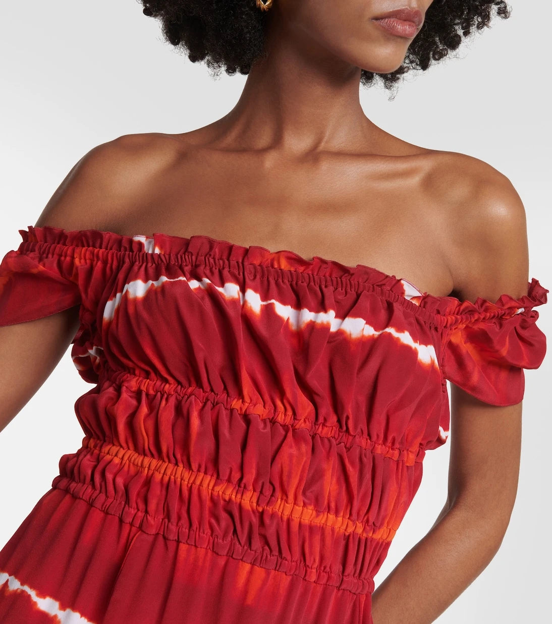 Altuzarra - Printed off-shoulder silk midi dress