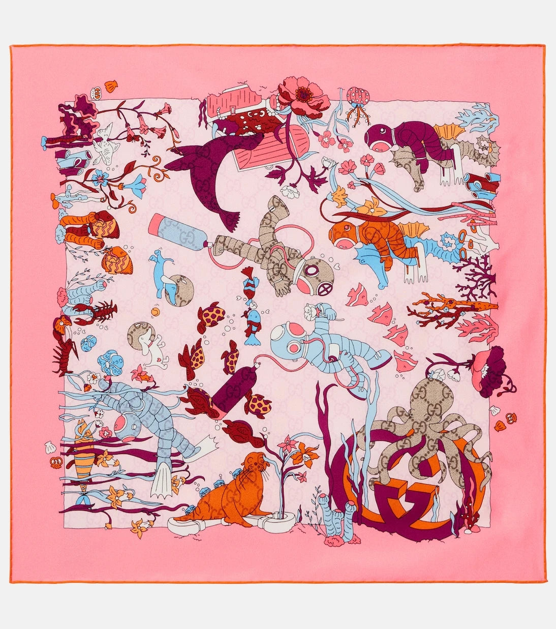 Gucci - Printed silk twill scarf