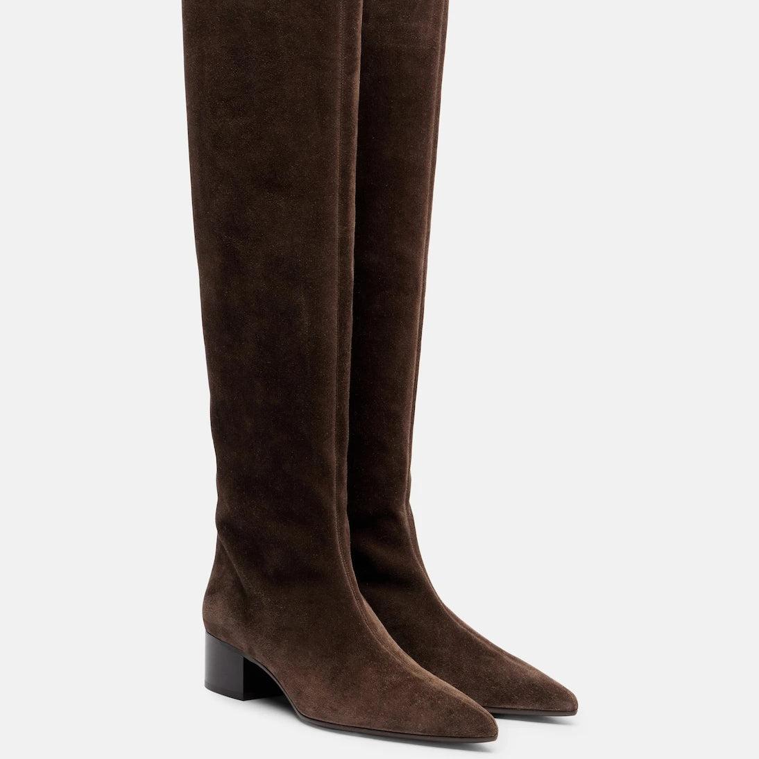 Khaite - Andee suede knee-high boots