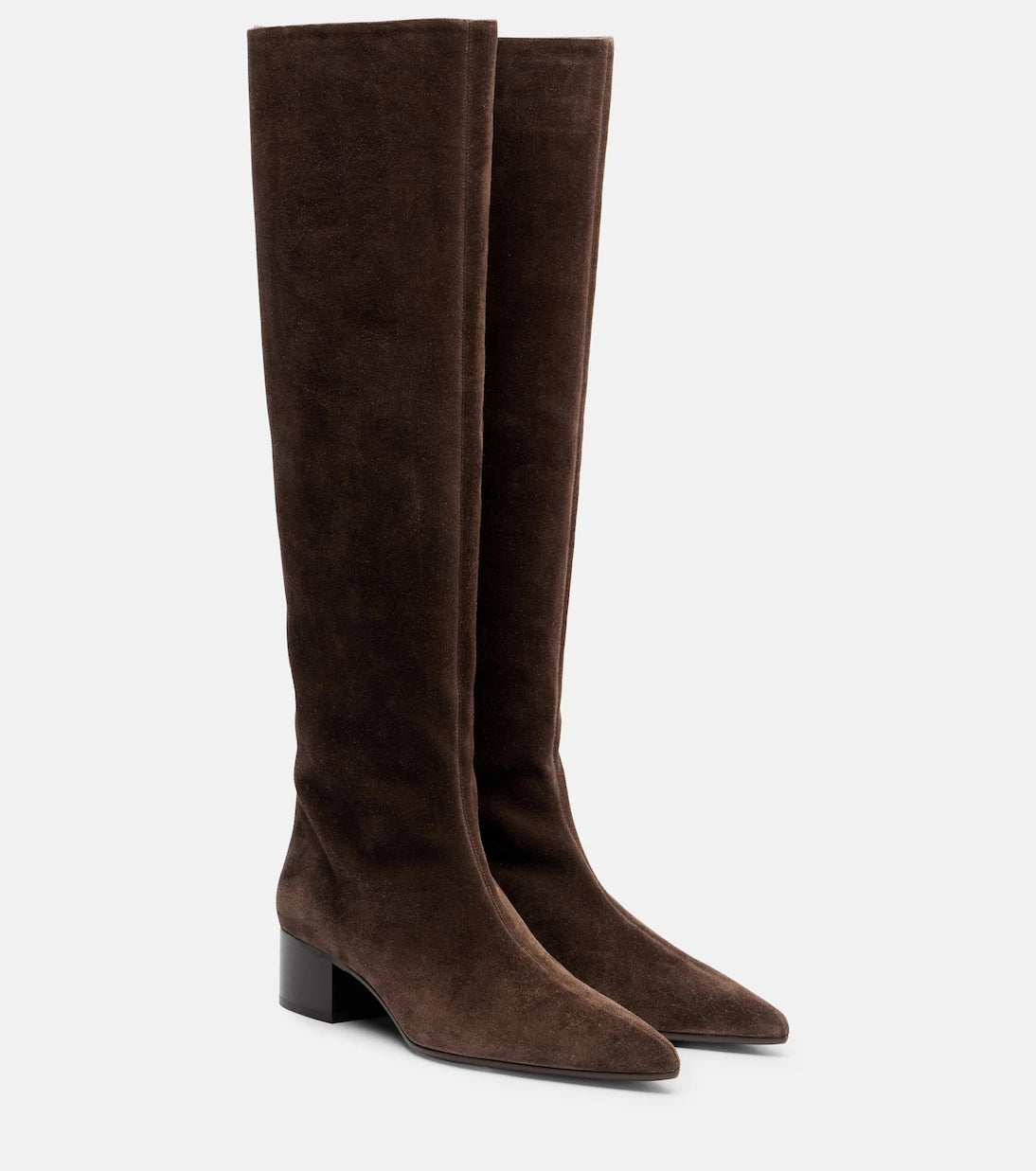 Khaite - Andee suede knee-high boots
