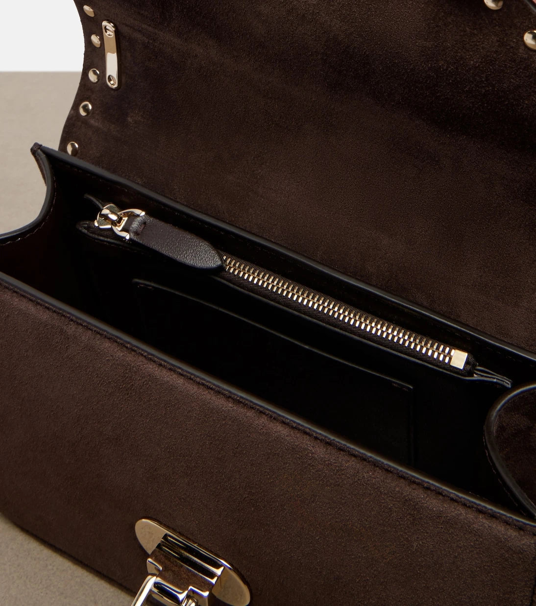 Valentino Garavani - Rockstud Small suede tote bag