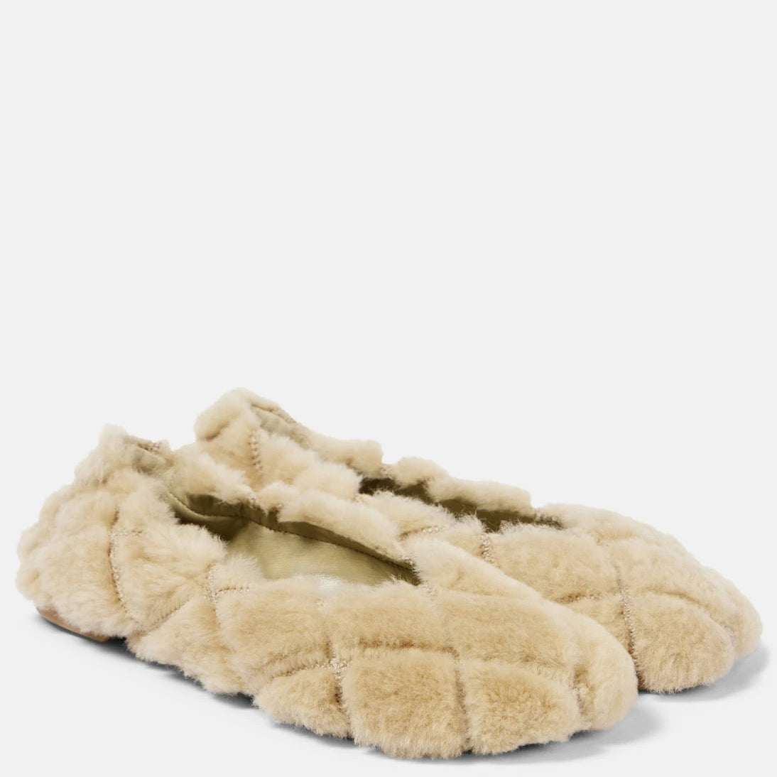 Burberry - Baby quilted shearling ballet flats