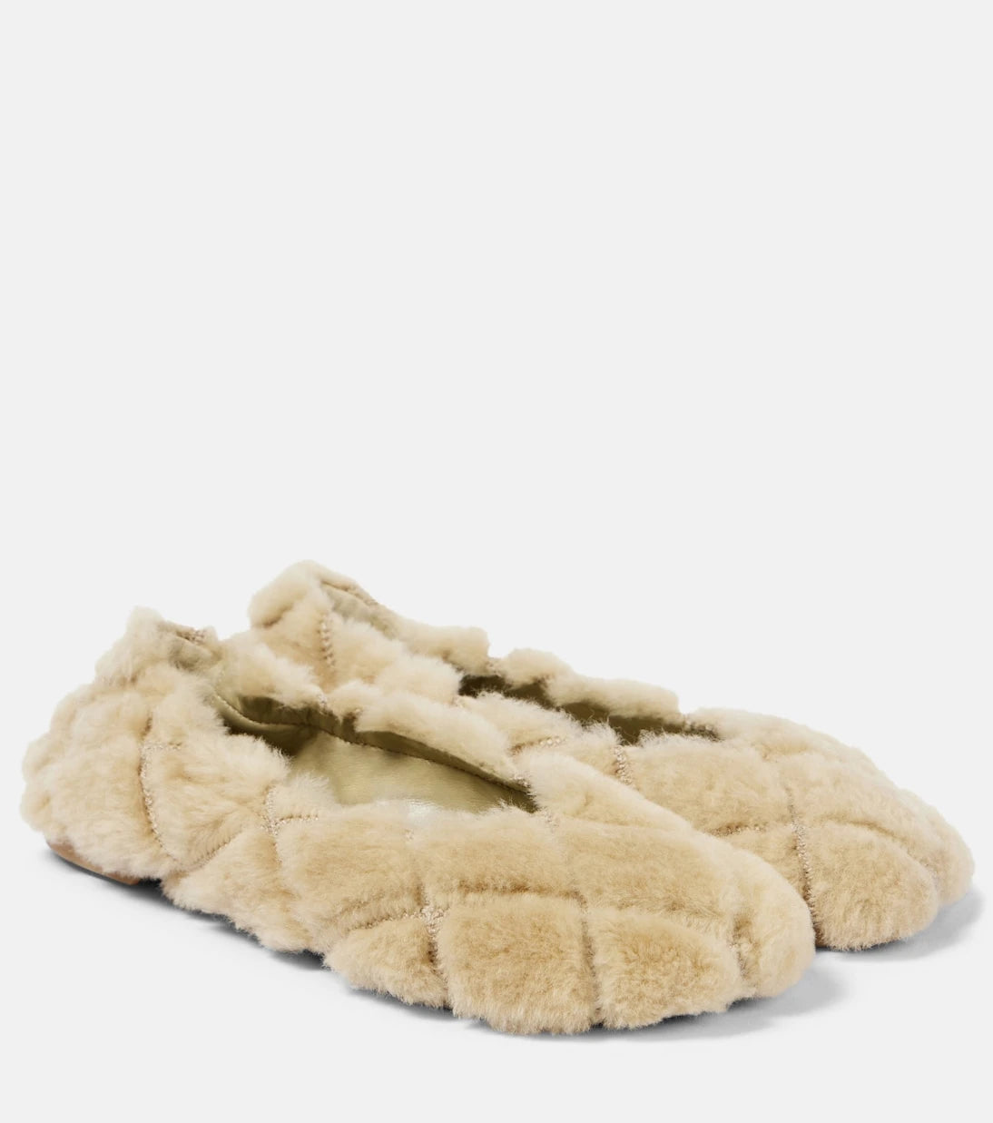 Burberry - Baby quilted shearling ballet flats