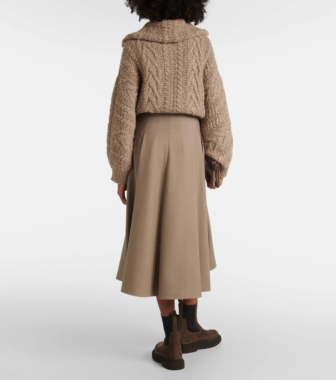 Brunello Cucinelli - Wool midi skirt