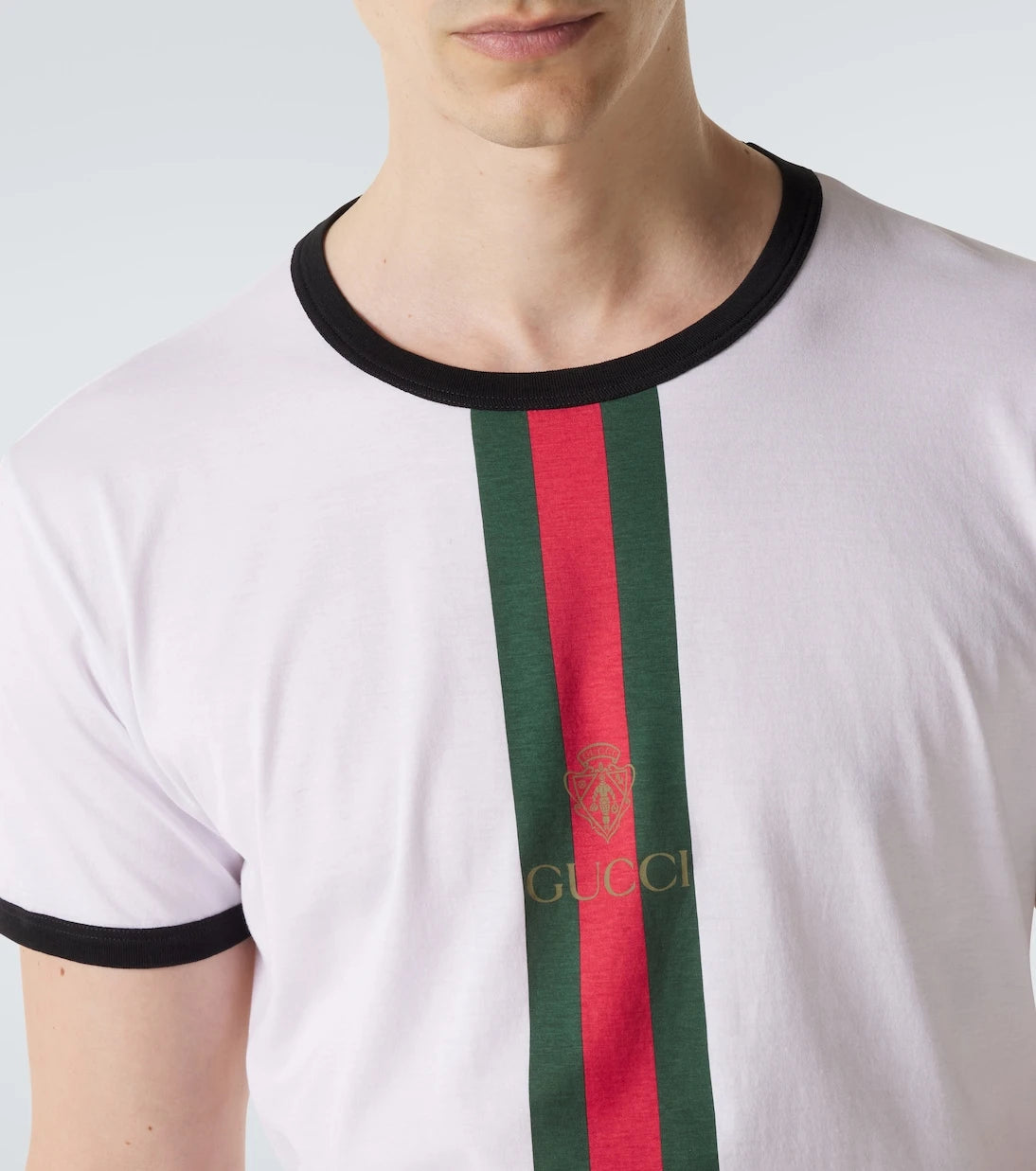 Gucci - Web Stripe cotton T-shirt