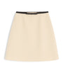 Valentino Beige Wool-Blend Mini Skirt